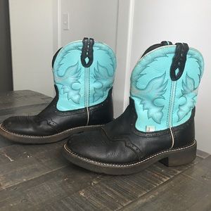 Justin Boots Gypsy Collection Size 10B Black Teal
